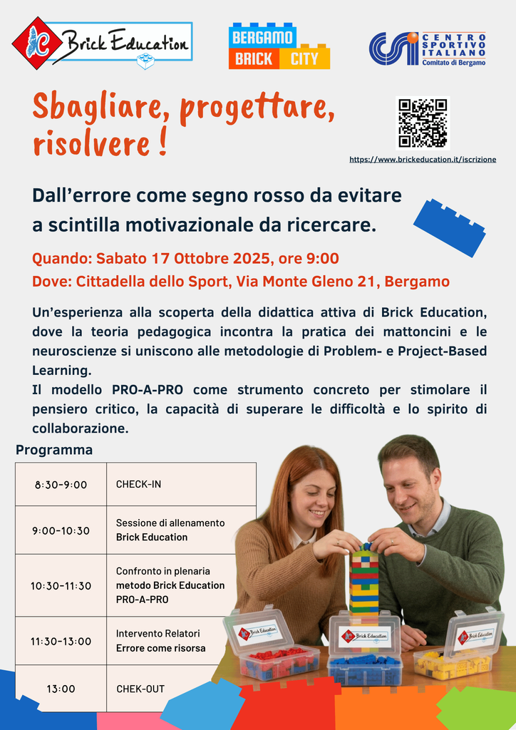 flyer laboratorio universitario mattoncini da costruzione